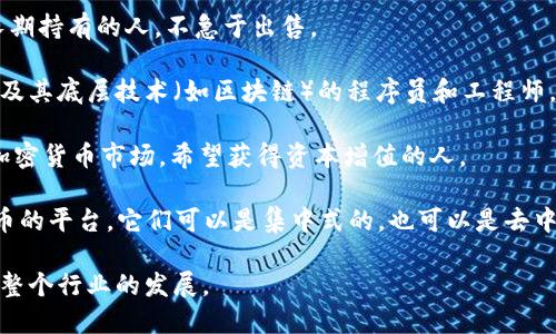 在加密货币领域，有几个关键角色和术语。以下是一些主要的角色：

1. **矿工（Miner）**：矿工是指那些通过计算机硬件解决复杂数学问题以验证交易并将其添加到区块链中的个体或实体。他们通过矿产过程获得加密货币作为报酬。

2. **节点（Node）**：节点是区块链网络中的计算机或设备。它们存储区块链的副本并参与交易的验证。

3. **交易者（Trader）**：交易者是指那些在加密货币市场进行买卖的个体或机构，他们试图通过价格波动获利。

4. **持有者（Hodler）**：持有者是指那些购买加密货币并长期持有的人，不急于出售。
  
5. **开发者（Developer）**：开发者是创建和维护加密货币及其底层技术（如区块链）的程序员和工程师。

6. **投资者（Investor）**：投资者通常指那些将资金投入加密货币市场，希望获得资本增值的人。

7. **交易所（Exchange）**：交易所是用户可以买卖加密货币的平台。它们可以是集中式的，也可以是去中心化的（DEX）。

这些角色在加密货币生态系统中发挥着不同的作用，推动着整个行业的发展。